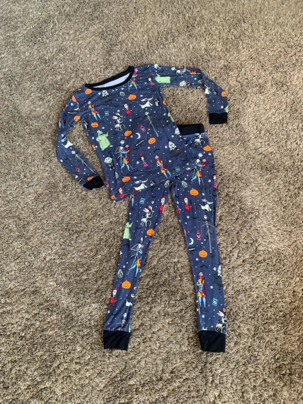 Disney Little Sleepies Spooky Nightmare before Christmas Bamboo Pajamas Sz.5/6